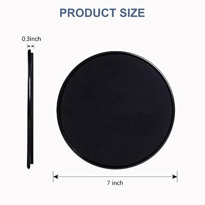 nacena Gliding Discs Core Sliders Smooth Gliders Dual-Sided Design Core Exercise Sliders Use On Hardwood Floors, Workout Sliders Fitness Discs Abdominal & Total Body Gym-Exercise Equipment Set Of 2 - Image 3