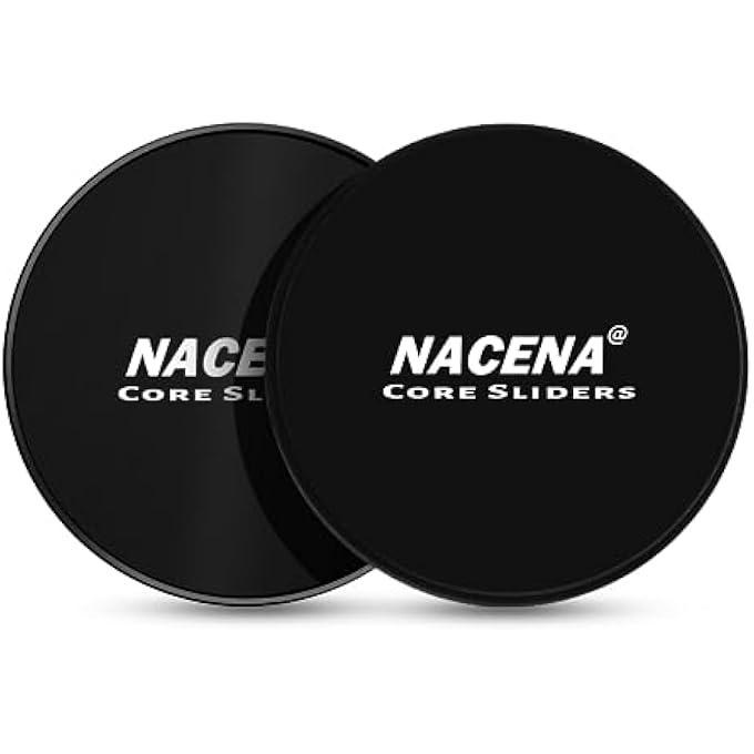 nacena Gliding Discs Core Sliders Smooth Gliders Dual-Sided Design Core Exercise Sliders Use On Hardwood Floors, Workout Sliders Fitness Discs Abdominal & Total Body Gym-Exercise Equipment Set Of 2 - Image 2