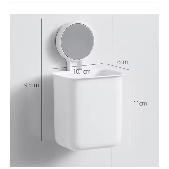 Gokharidi Toothpaste Holder Wall Mounted Multi funtion Holder Easy Wall Mount Magic Sticker Kitchen & Bathroom Storage Organizer Stationery Holder (White) - Image 2