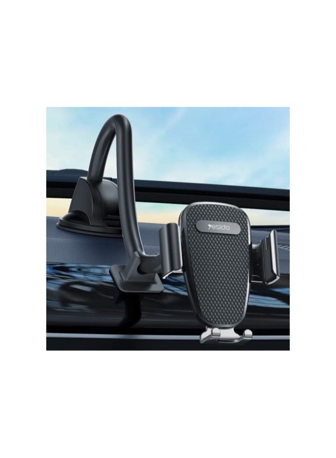 Yesido C119 Windshield/Dashboard Flexible Adjustable Arm Gooseneck Car Suction Cup Mobile Phone Holder Stand - Image 2