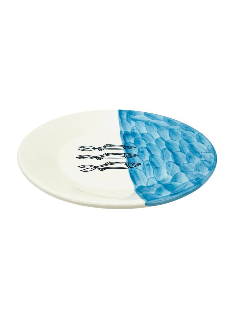 AKDC Round Ceramic Plate 28cm*3.5cm, Sardine Blue - Image 3