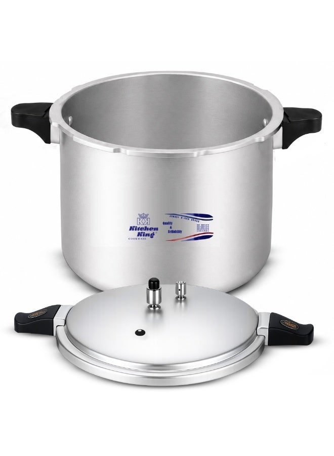 Kitchen King 25Liters Kitchen King Blaze Commercial Pressure Cooker, 25 Liter, Heavy-Duty Satin Finish Aluminium Body, Secure Locking Lid, Large Capacity Cooker for Bulk Cooking & Events Silver - Image 3