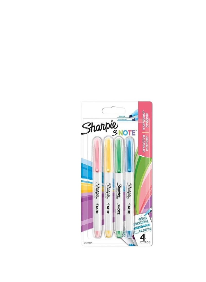 Sharpie 4-Piece Chisel Tip Permanent Marker Multicolour