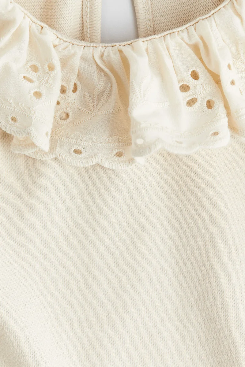 H&M Broderie anglaise-collared top