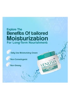 VENUSIA Venusia Moisturizing Cream by Dr. Reddy's I Body & face cream for dry to very dry skin IWith Aloe Vera, Vitamin E and Squalene I Upto 24 hrs hydration I Non comedogenic, Non greasy I 100g  - Image 5