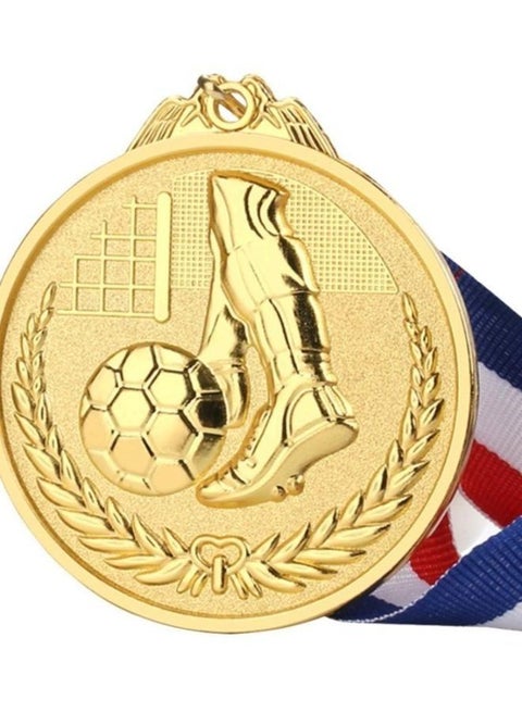 ميدالية كرة قدم ذهبي اللون