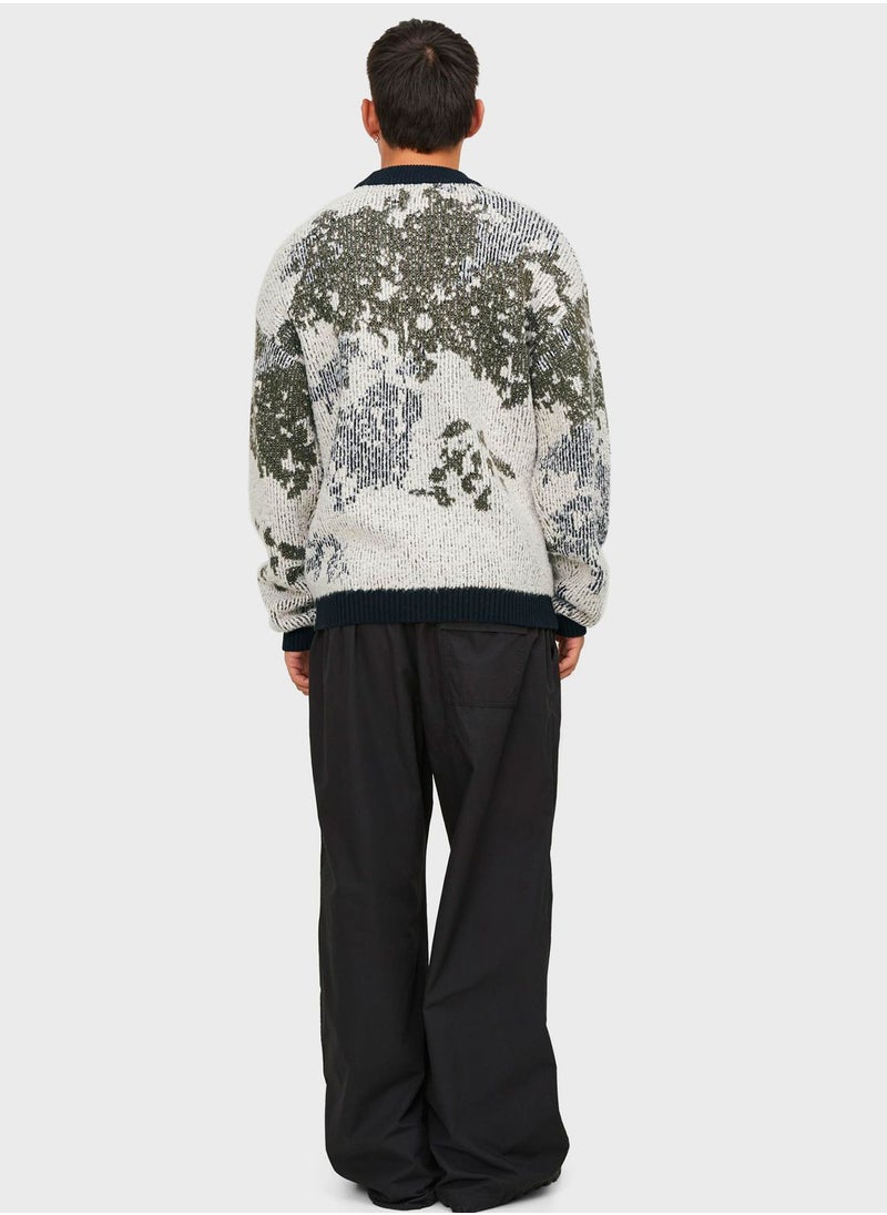 JACK & JONES - Digital Camo Print Sweatshirt - Image 1