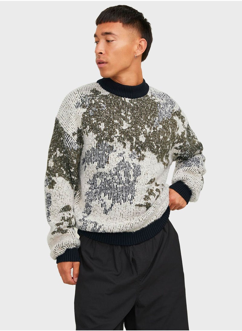 JACK & JONES - Digital Camo Print Sweatshirt - Image 1