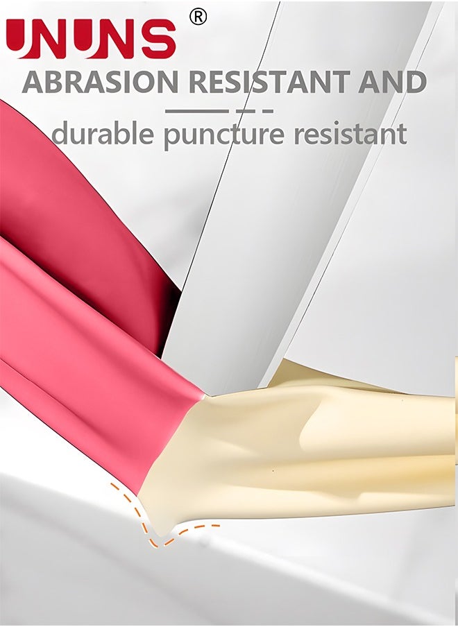 UNUNS Dishwashing Cleaning Gloves,Non-slip Reusable Waterproof Household Kitchen Dishwashing Glove,For Kitchen Cleaning,Food Handling,Working, Painting,Gardening,1 Pair  - Image 4