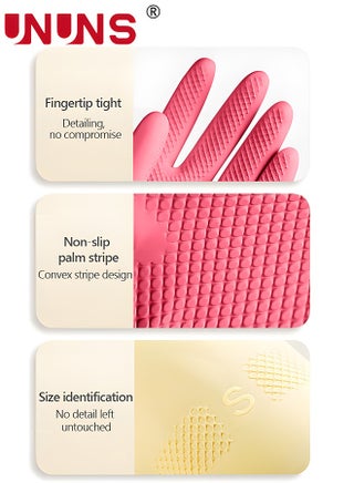 Dishwashing Cleaning Gloves,Non-slip Reusable Waterproof Household Kitchen Dishwashing Glove,For Kitchen Cleaning,Food Handling,Working, Painting,Gardening,1 Pair - view 5