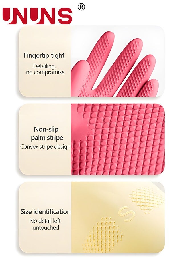 UNUNS Dishwashing Cleaning Gloves,Non-slip Reusable Waterproof Household Kitchen Dishwashing Glove,For Kitchen Cleaning,Food Handling,Working, Painting,Gardening,1 Pair  - Image 5