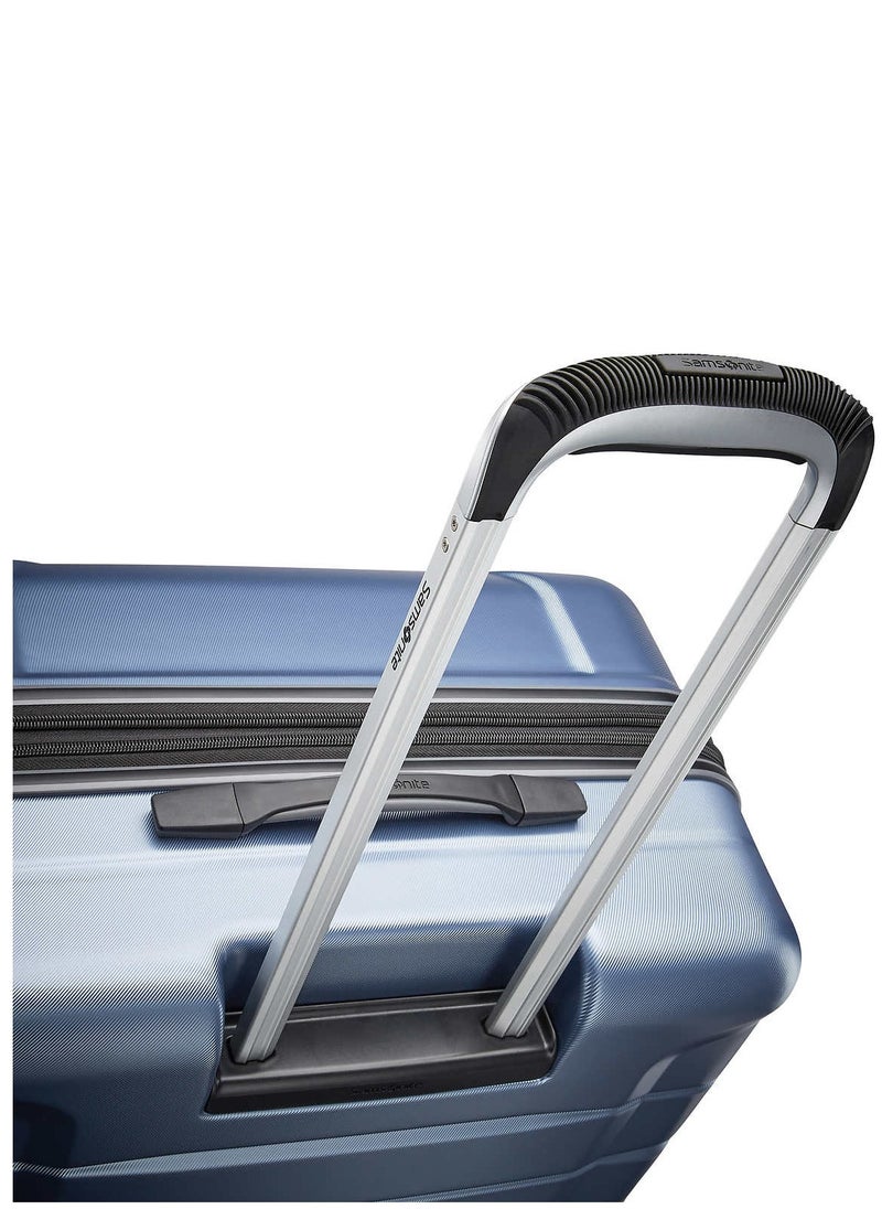 Astute 2-piece Luggage Set Made With Scratch-resistant polycarbonate & TSA-Accepted Combination Lock For Large One Only, Blue Slate Color