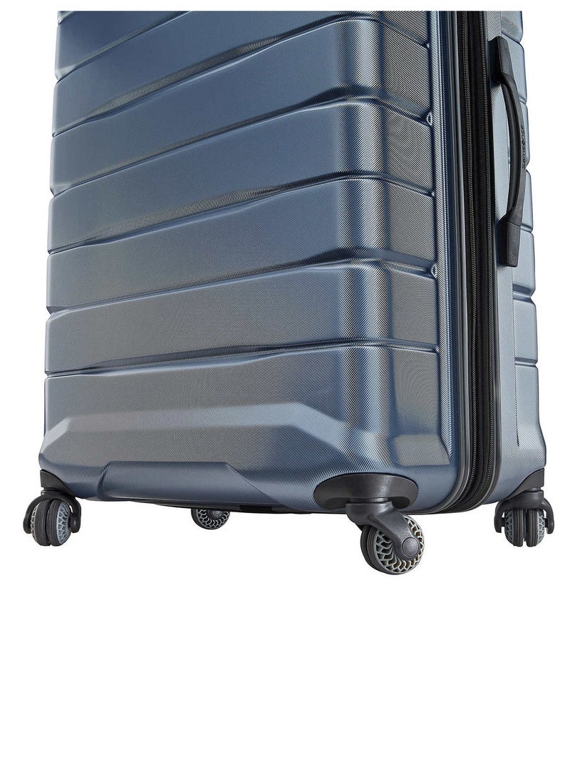 Astute 2-piece Luggage Set Made With Scratch-resistant polycarbonate & TSA-Accepted Combination Lock For Large One Only, Blue Slate Color