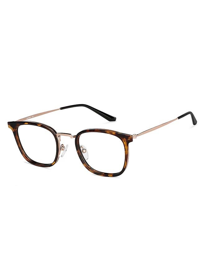 Lenskart Blu Unisex Zero Power Bluecut & Antiglare Square Shape Computer Eyeglasses LB E13529 - Lens Size: 49mm - Gold - Image 2