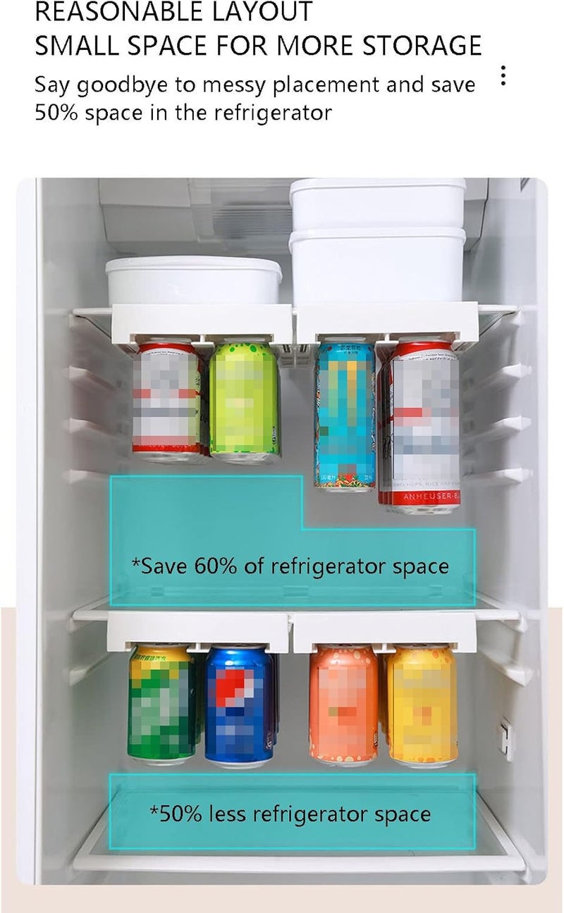 comfrt Can Organizer for Pantry, Refrigerator Hanging Type Beer And Beverage Storage Artifact Beer, Can Storage Rack Refrigerator Storage Box Double Pull Storage Rack - Image 4