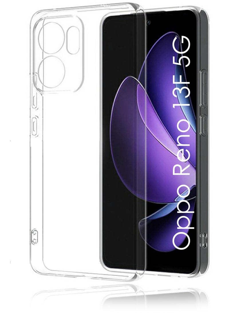 For Oppo Reno 13F 5G Shock Proof Case Cover - Ultra Clear, Durable & Accurate Cut-outs - Scratch, Dust & Smudge Protection - Clear Silicon Back Cover for Oppo Reno 13F 5G - Image 1