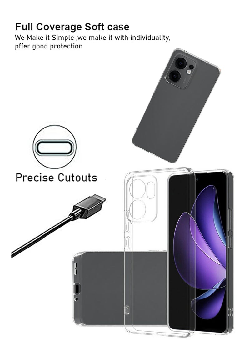 For Oppo Reno 13F 5G Shock Proof Case Cover - Ultra Clear, Durable & Accurate Cut-outs - Scratch, Dust & Smudge Protection - Clear Silicon Back Cover for Oppo Reno 13F 5G - Image 2