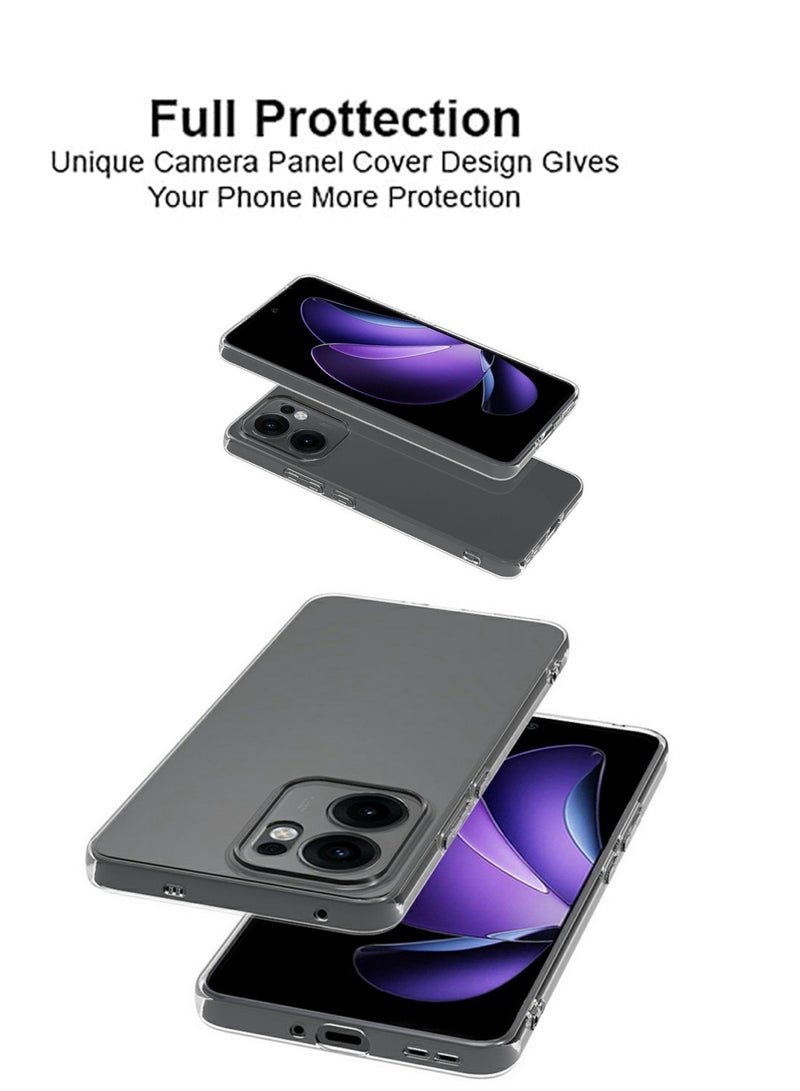 For Oppo Reno 13F 5G Shock Proof Case Cover - Ultra Clear, Durable & Accurate Cut-outs - Scratch, Dust & Smudge Protection - Clear Silicon Back Cover for Oppo Reno 13F 5G - Image 4