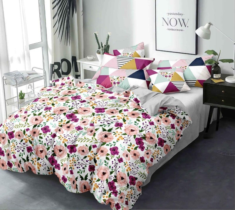 MORADO Glace Cotton Single Bed Quilt Cover/Duvet Cover/Rajai Cover/Blanket Cover with Zipper (60X90 Inch, White) - Image 2