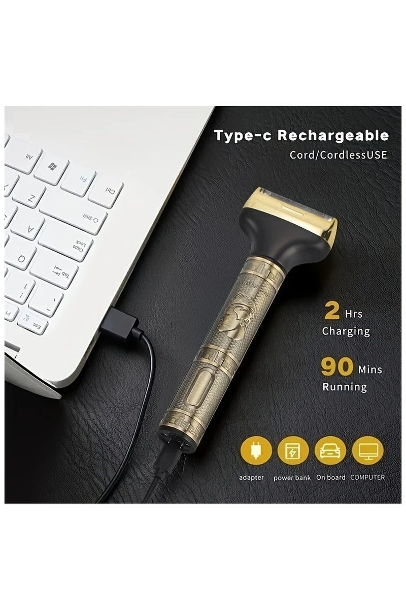 Daling DL-9283 6-in-1 Grooming Kit – Rechargeable Men’s Trimmer Set with Shaver, Nose Hair Trimmer, Hair Clipper & Beard Trimmer, USB Charging - Image 3