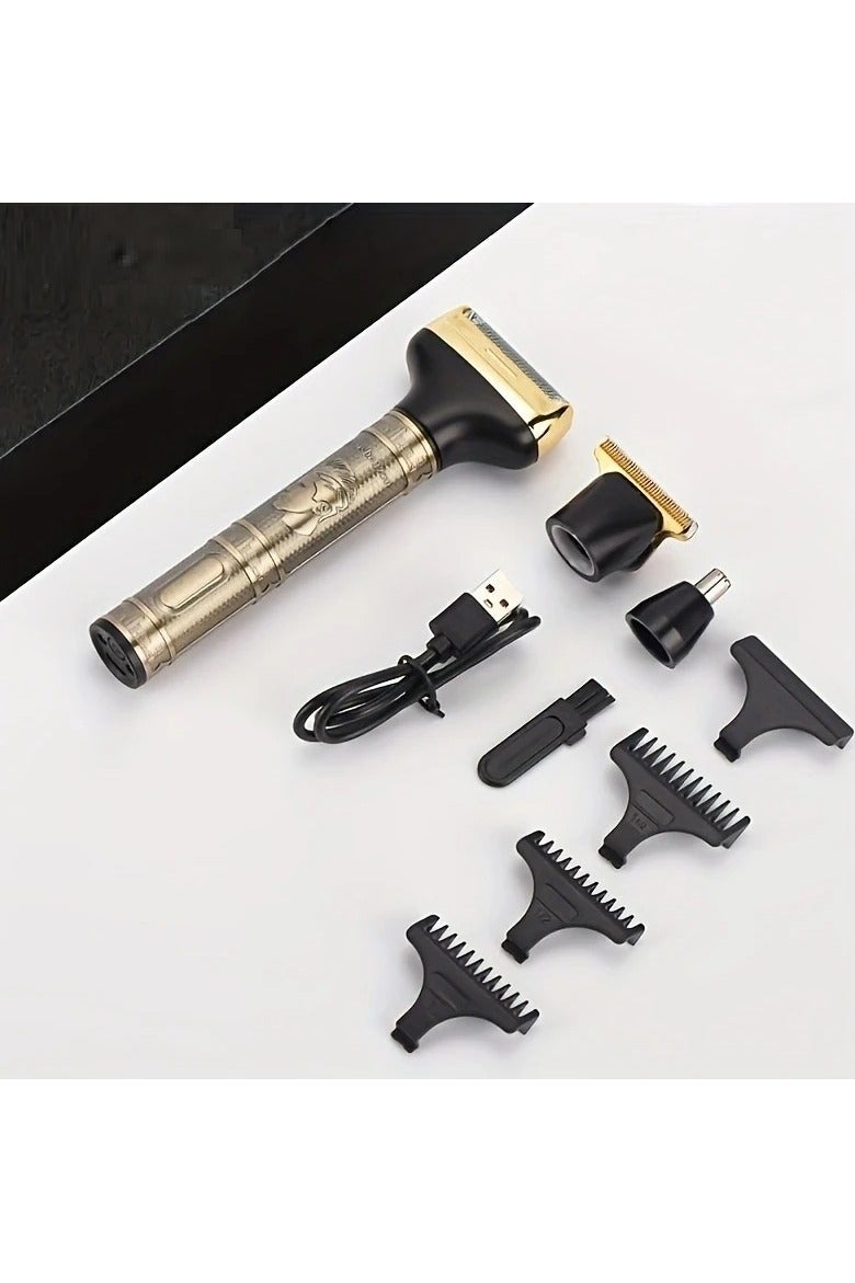 Daling DL-9283 6-in-1 Grooming Kit – Rechargeable Men’s Trimmer Set with Shaver, Nose Hair Trimmer, Hair Clipper & Beard Trimmer, USB Charging - Image 4