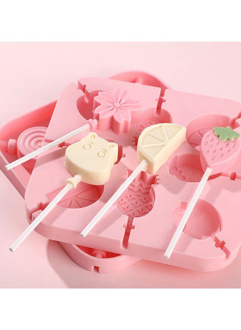 LKTOCAFT - Silicone Candy Molds , Easy Release & Clean, Durable, DIY Chocolate and Cheese Lollipops,For Food,Safe , BPA,Free , Perfect Gift for Kids and Beginners , Pink - Image 1