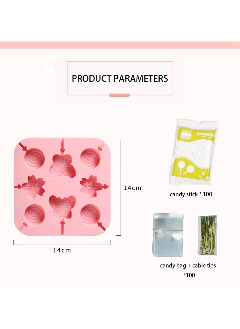 LKTOCAFT - Silicone Candy Molds , Easy Release & Clean, Durable, DIY Chocolate and Cheese Lollipops,For Food,Safe , BPA,Free , Perfect Gift for Kids and Beginners , Pink - Image 1