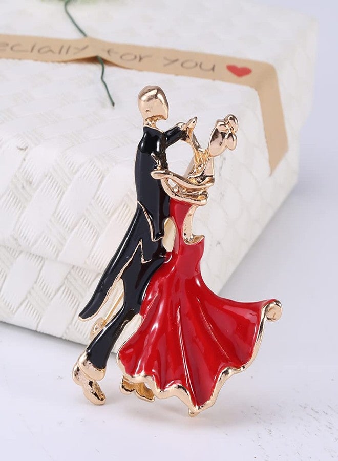 Izpack Double Dancer Brooch Pin Figure Couple Enamel Pins Clip Dress Jackets Hats Backpacks Brooches Pins Fashion Jewelry for Women Girls Gifts - Image 4