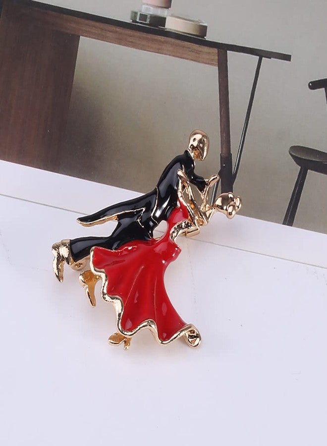 Izpack Double Dancer Brooch Pin Figure Couple Enamel Pins Clip Dress Jackets Hats Backpacks Brooches Pins Fashion Jewelry for Women Girls Gifts - Image 5