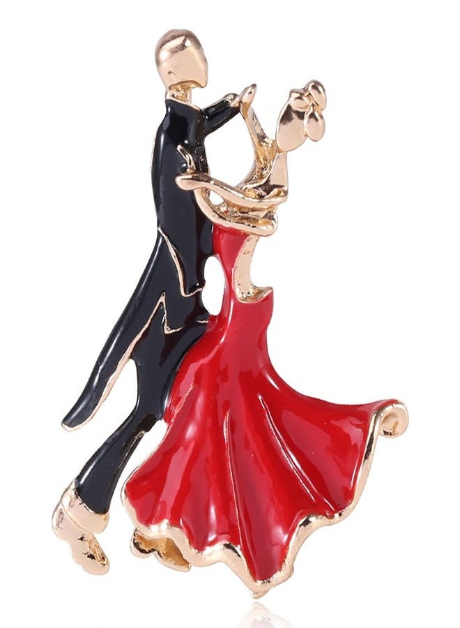 Izpack Double Dancer Brooch Pin Figure Couple Enamel Pins Clip Dress Jackets Hats Backpacks Brooches Pins Fashion Jewelry for Women Girls Gifts - Image 1
