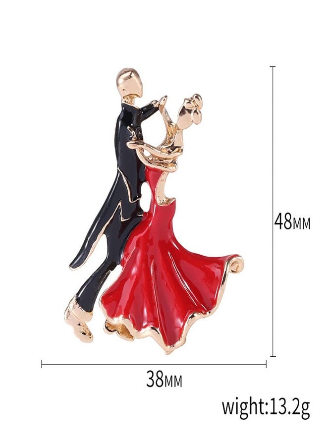 Izpack Double Dancer Brooch Pin Figure Couple Enamel Pins Clip Dress Jackets Hats Backpacks Brooches Pins Fashion Jewelry for Women Girls Gifts - Image 2