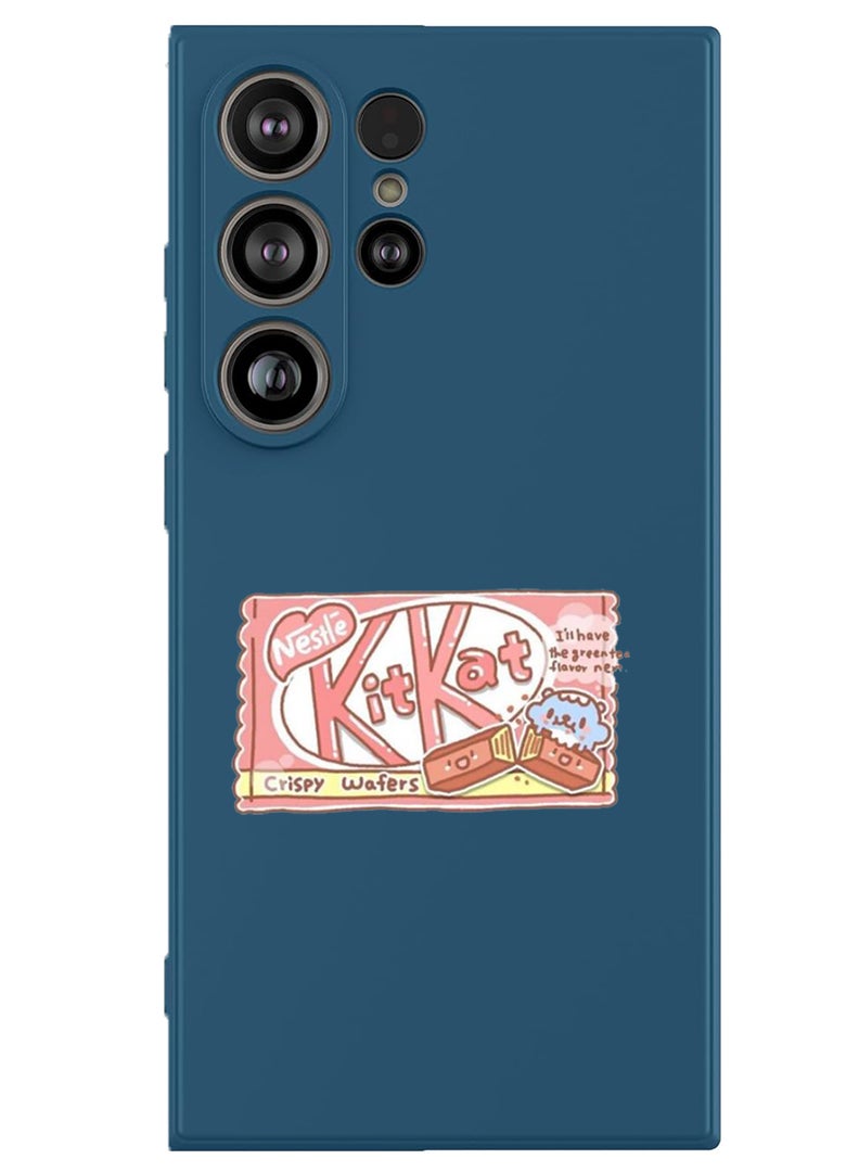 Theodor Protective Slim Fit Case Liquid Silicone Cover with Full Body Protection Anti-Scratch Shockproof Case For Samsung Galaxy S25 Ultra (Blue) - KitKat - Image 1