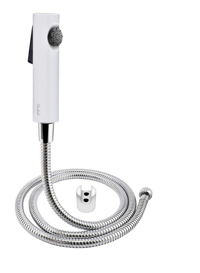 Cloudtail® Health Faucet|Jet Spray|Snowbell|Designer|High Pressure|1Mtr Ss Tube|Hose|Pipe|Wall Mount Hook|Ideal for: Kitchen|Sink|Bathroom|Wash Basin|Material: Abs-Plastic|Color: White|Set of 1 - Image 1