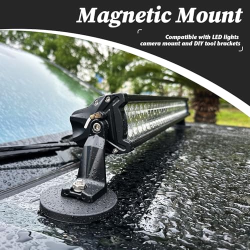 ULIBERMAGNET 2Pack Rubber Coated Magnet with M8 Male Thread Stud, Anti-Scratch 100lb Strong Neodymium for Outdoor Light Bar, Signal Lights and Tools - Image 4