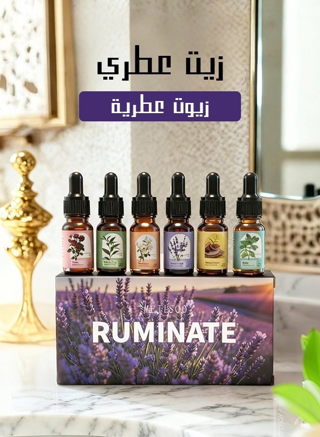 ميجيسو مجموعة زيوت عطرية (٦ روائح) - أفضل زيت عطري للمباخر والمرطبات والقلائد - زيت عطري للعلاج بالروائح - الخيار الأول كزيت عطري للمنزل - هدية زيت عطري فاخرة عالية الجودة - Image 1