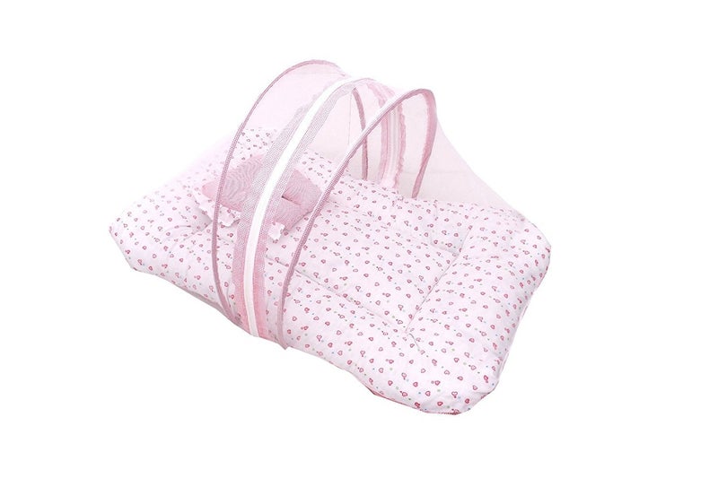 FARETO حزمة فاريتو لحديثي الولادة مكونة من 1 شبكة ناموسية سرير ومرتبة للأطفال مع شبكة ناموسية بحجم L32 إنش B18 إنش و8 جابلا للأطفال مع 8 حفاضات طبقة واحدة بحجم L12 إنش B10 إنش، 06 أشهر - Image 2