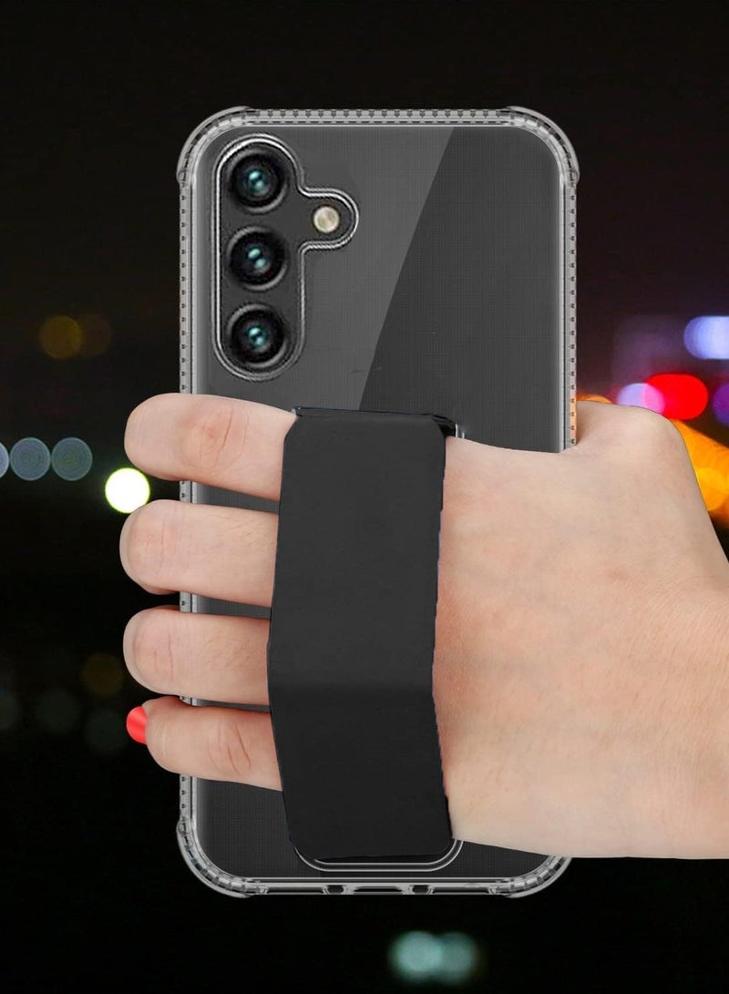 Wtech Samsung Galaxy A16 4G 2024 TPU Hand Grip Air Pillow Case Cover - Clear/Black - Image 2