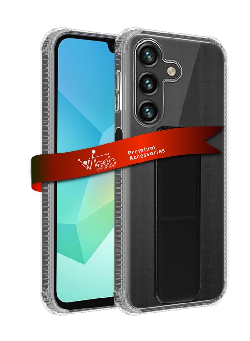 Wtech Samsung Galaxy A16 4G 2024 TPU Hand Grip Air Pillow Case Cover - Clear/Black - Image 1