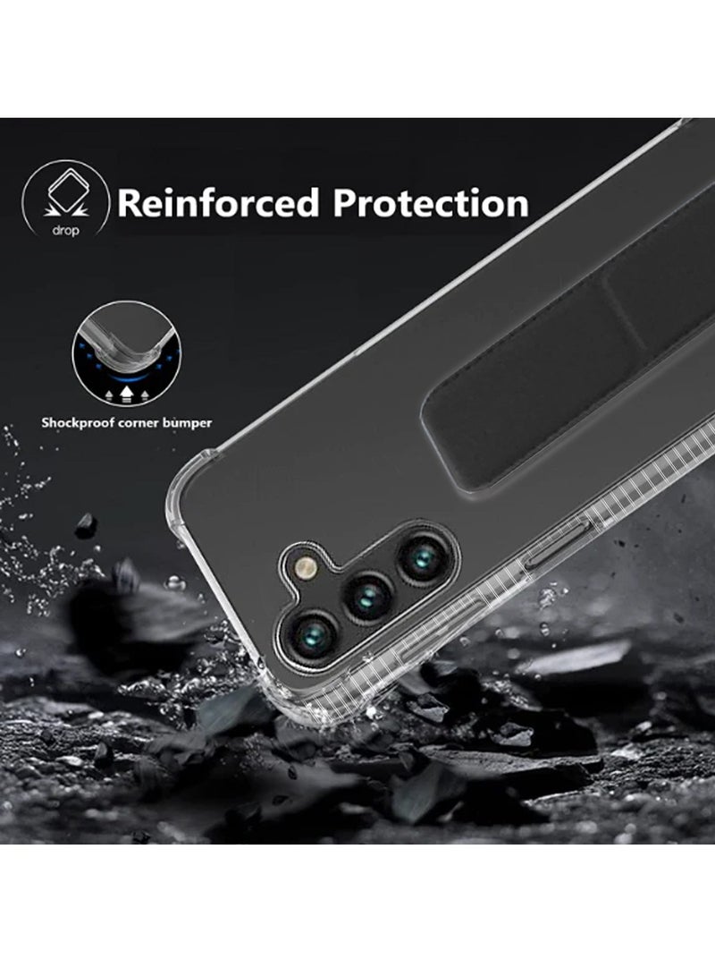 Wtech Samsung Galaxy A16 4G 2024 TPU Hand Grip Air Pillow Case Cover - Clear/Black - Image 4