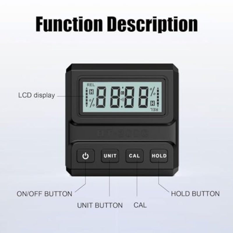 Digital Angle Finder with LCD Display, Magnetic Base Digital Angle Gauge, Portable and Easy to Use Precise Inclinometer Tool for Woodworking, Carpentry, Building, DIY Projects - Image 2