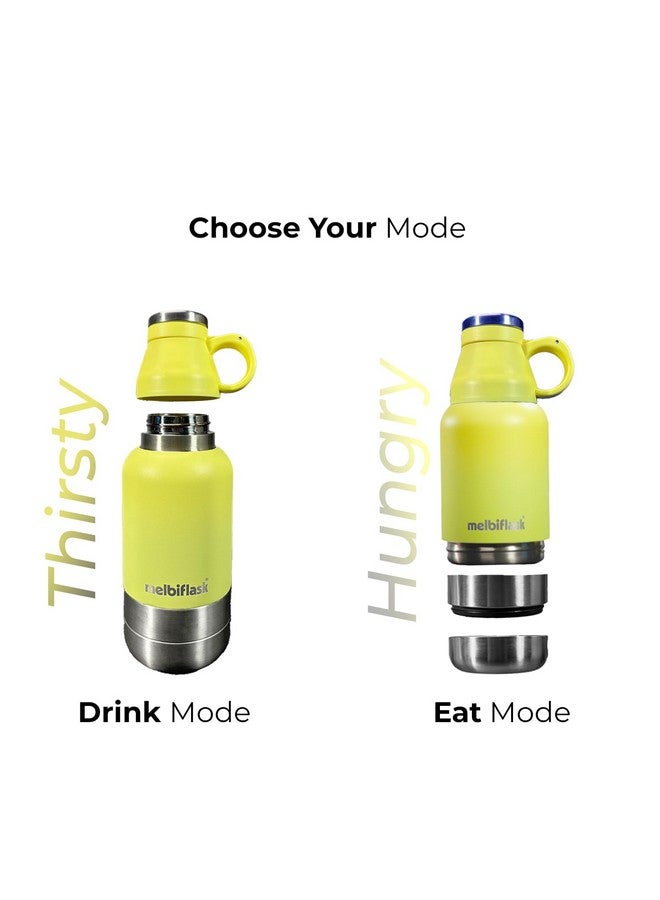 Melbify 3-in-1 Flask with Storage Bowls| Vacuum Flask |Melbiflask Water Bottle | Thermosteel Insulated Flask | 1 Litre | Hot&Cold Water,Coffee,Tea,Milk,Soup|Best Flask for Babies,Office&Travel - Image 3