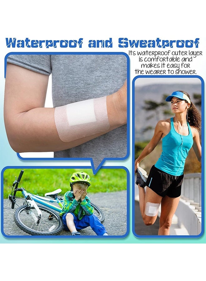 DUNISO 10 Pcs Sterile Adhesive Dressing，Non-Woven Sterile Self Adhesive Wound Dressing，Individually Wrapped Gauze Pads，Waterproof ,Breathable,for First Aid and Medical,5*8cm - Image 4