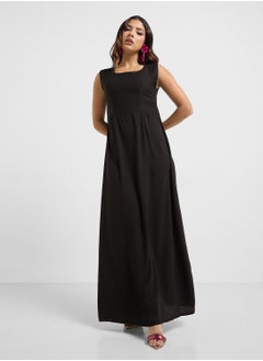 hayas closet Cape Sleeve Embroidered Neck Dress  - Image 4