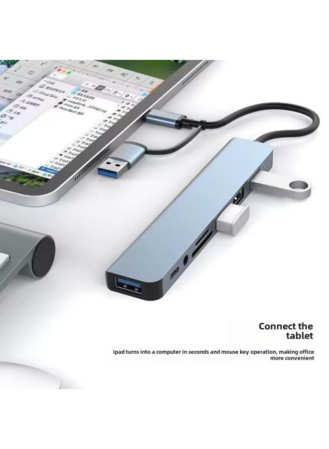 محول كمبيوتر متعدد المنافذ - محطة إرساء من نوع واحد إلى أربعة - محول محطة إرساء USB 3.0 - Image 4