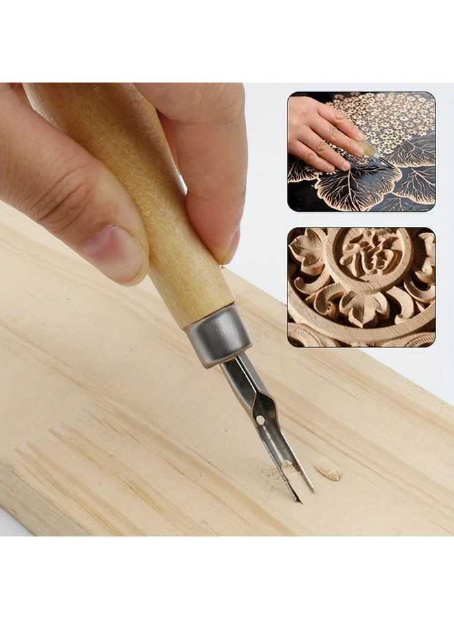 1 Set Lino Block Carving Tools With 5 Blades For Printmaking And Sculpture - Image 3