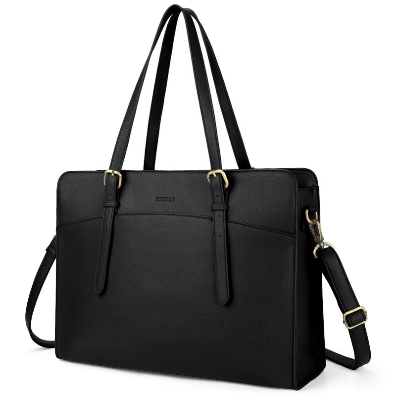 ECOSUSI Laptop Bag for Women 15.6 Inch Work Briefcase Tote Professional with Shoulder Strap for Business Travel Office - Image 1