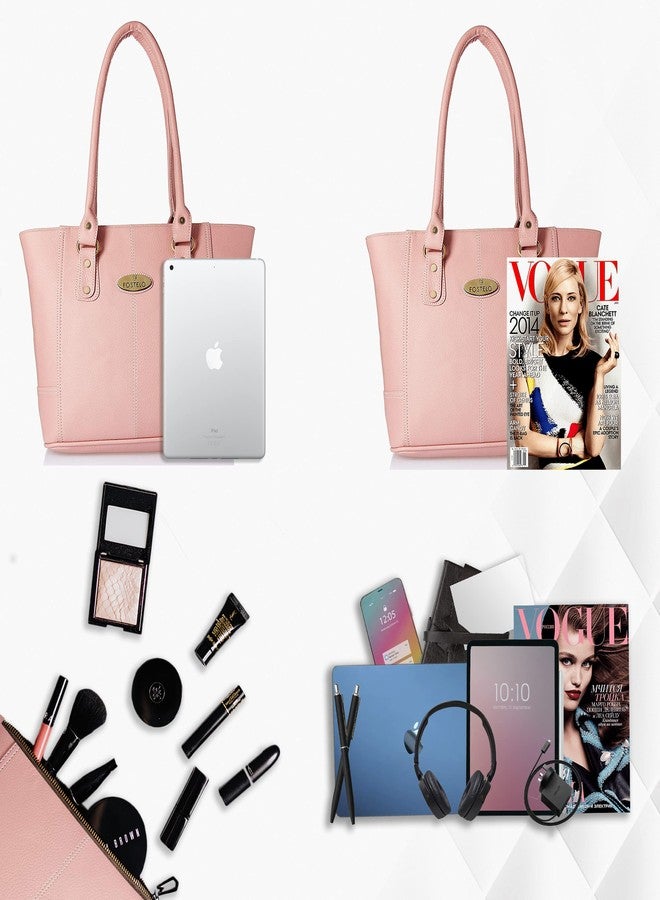 Fostelo Women's Everly Satchel Tote Handbag for Women | Ladies Purse | Stylish Shoulder Bag | Gift For Women | Light Pink - Image 5