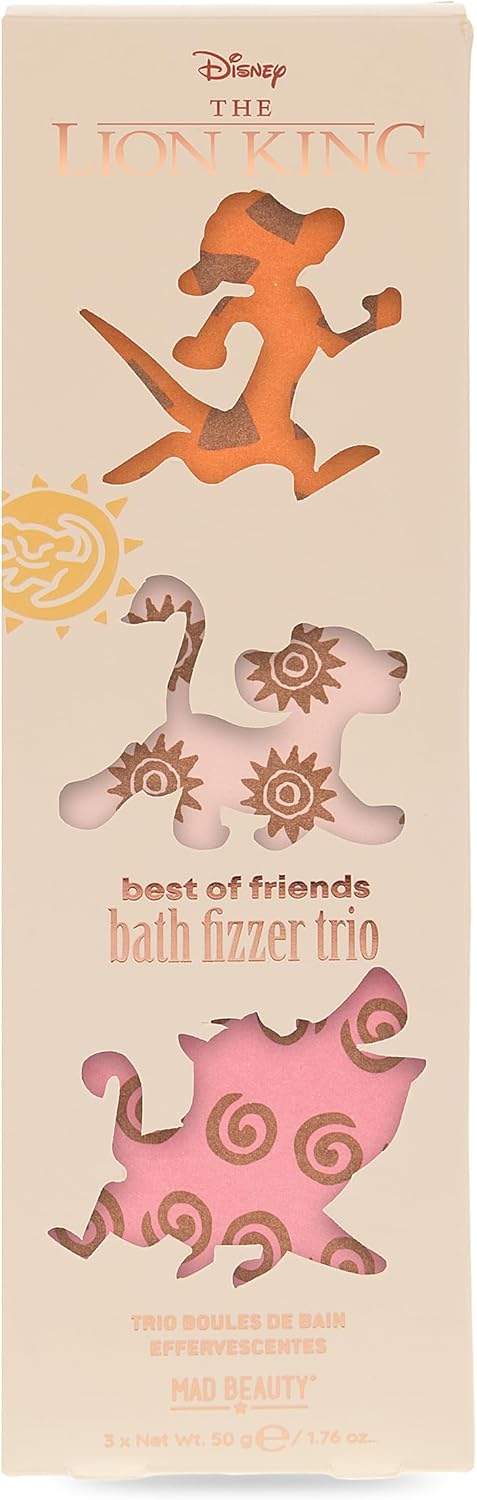 Mad Beauty Mad Beauty Disney Lion King Reborn DIY Bath Fizzer Set | Mango & Papaya Scent | Fun Bath Time for Kids & Adults | Cruelty-Free | Gift for Disney Fans