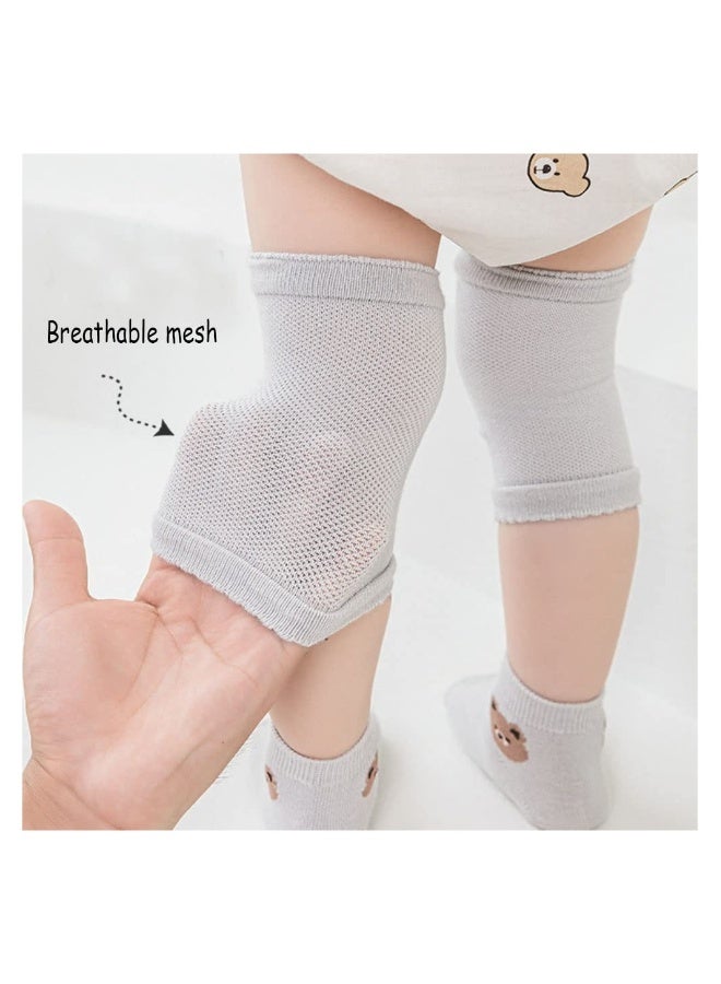 Baby Crawling Baby Socks 4 Pair and Baby Knee Pads 4 Pair Boys Girls Crawling Pads Non-Slip Socks 1-3 Years Old - Image 4