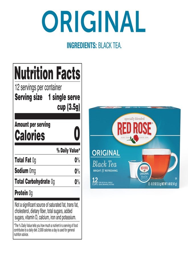 Red Rose Original Full Flavored Black Tea Specially Blended Strong Black Tea Single Serve K-Cups (Pack of 1) - Image 5